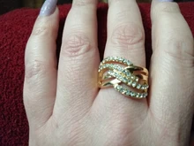 FDLK-Anillo de aleación de lujo para mujer, con incrustaciones, regalo de joyería