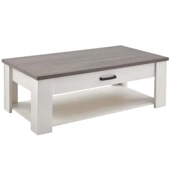 

Living room Coffee table Dining Room 120x64 design with drawer Pine Color Andersen and Oak Prata