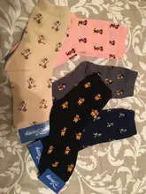 Disney 1 par nuevo de las mujeres calcetines japonés de anime de dibujos animados Mickey Minnie pato chica Calcetines de algodón absorbente de sudor deportes casual Calcetines