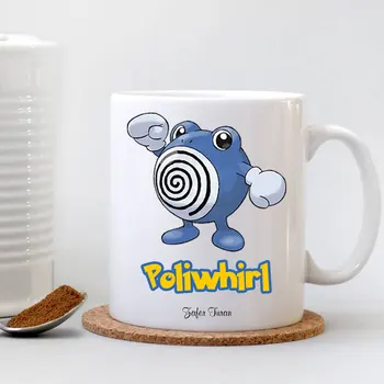 

Personalized Pokemon Poliwhirl White Mug Cup