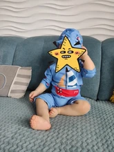 Swimsuit Boys Spring-Wear Beach-Wear Long-Sleeve Blue Clothing One-Piece Kids Childrens