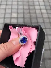 CZCITY-anillo de compromiso de Plata de Ley 925 con gema de rubí y zafiro, para mujeres
