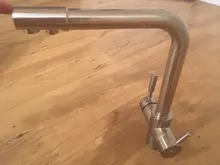 Tap Faucet-Mixer Sink Water-Purification Frap Dual-Handle Black Kitchen Rotation Letter-Design