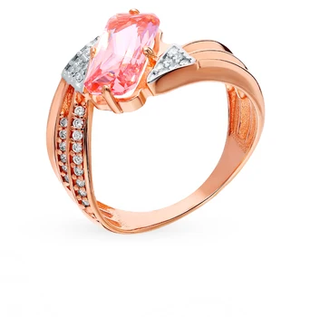 

Silver ring with morganites and cubic zirconia sunlight sample 925