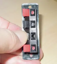 2 uds. De plástico 4 conector de posiciones Terminal Push In Jack carga de resorte Audio altavoz terminales protoboard Clip