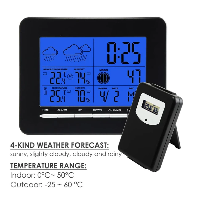 Dual-Display Indoor/Outdoor Weather Station