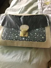 Mini bolso de hombro cuadrado pequeño para mujer, bandolera de mensajero de diseñador de lentejuelas de estrella a la moda, cartera de mano rosa