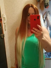 FASHION IDOL-pelucas de pelo sintético largo para mujeres negras, pelo liso de 38 pulgadas, fibra de alta temperatura, Rubio degradado, Cosplay