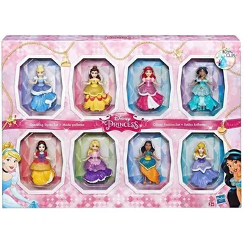 Disney COS1312433-Conjunto De 8 piezas De princesas Para niñas, traje De Princesa Pequeña, brillante, Con Clip, Para Niños De 3 Años