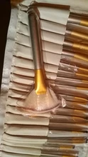 Juego de brochas de maquillaje, 24 Uds., color Beige, mezcla de cosméticos, sombras de ojos, labios, base en polvo, con bolsa
