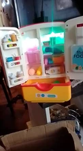 Los niños juguetes para juego de imitación de simulación doble refrigerador de refrigerador educativa Mini cocina juguetes papel jugando Juguetes