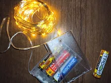 Light Garland Led-Strip Battery-Operated Christmas-Decoration Outdoor 10M 2M 5M Home