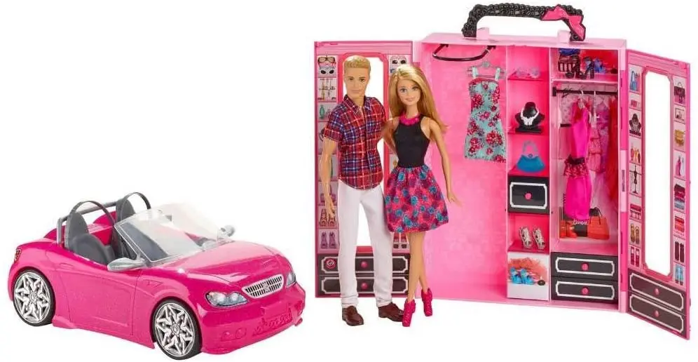 Упаковка mattel Барби + Кен машина CNC16 шкаф|Куклы| |