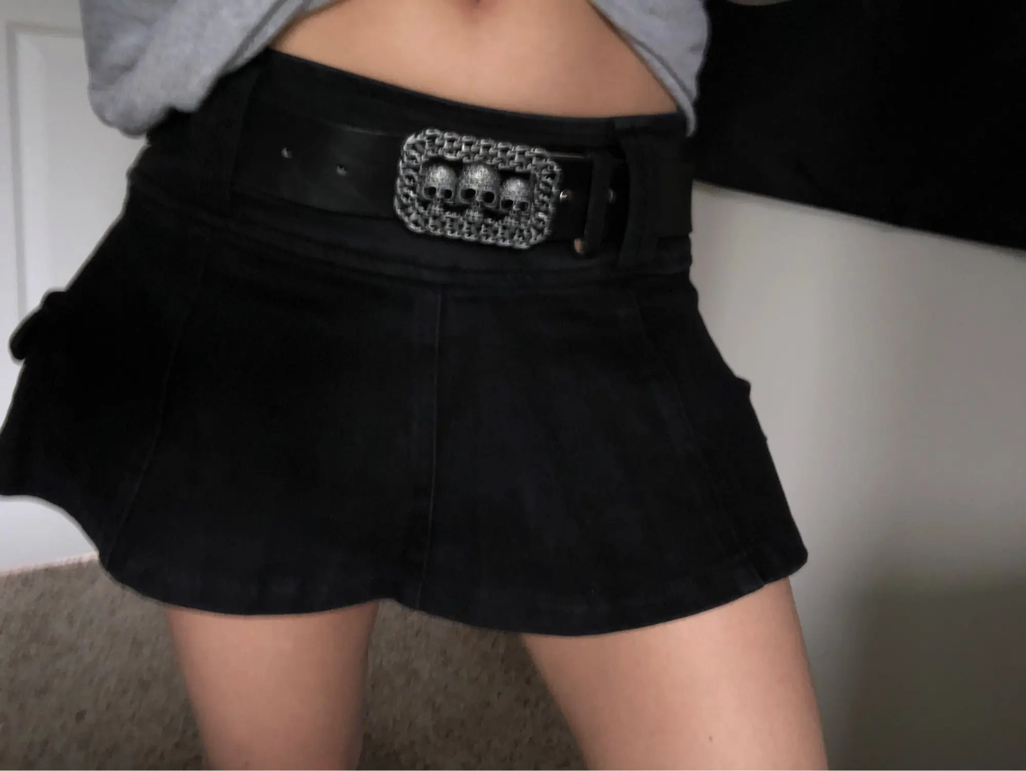Harajuku Y2k Denim Mini Skirt with pockets photo review