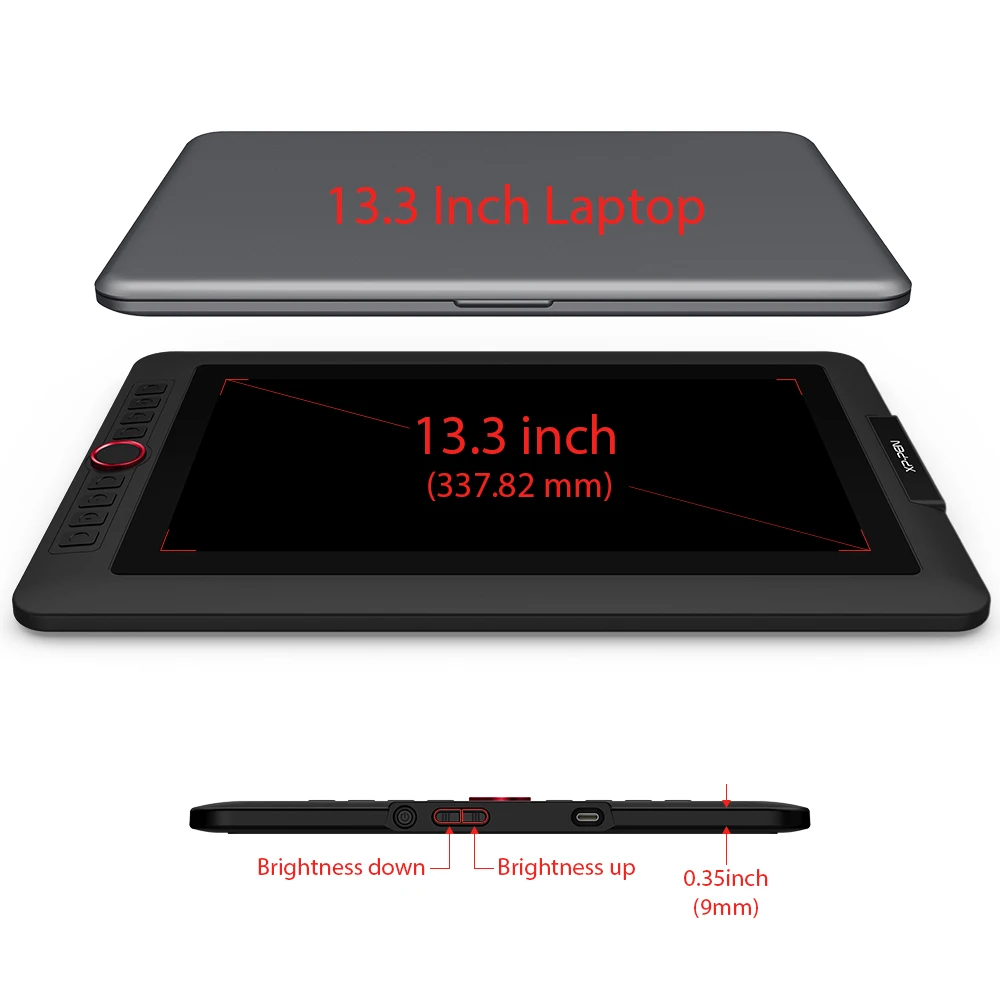 XPPen Artist 13.3 Pro Drawing Digital Graphics Tablet with 13.3 Inch Screen Pen Display Monitor Full-Laminated with Tilt - Image 5