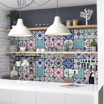 

Pack of 24 PCs tile stickers size 15x15 cm - Made in Italy PVC bathroom & kitchen Stickers Design - Lisbon