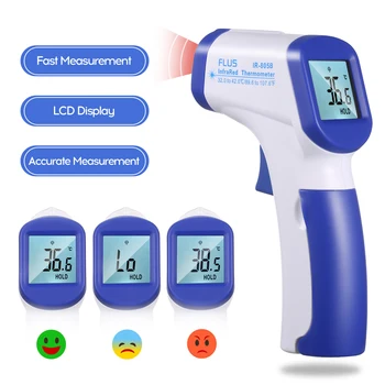 

Adults Infrared Thermometer Ear Forehead Temperature Thermometer Infrared Forehead Body IR Thermometer Gun Non Contact Digital