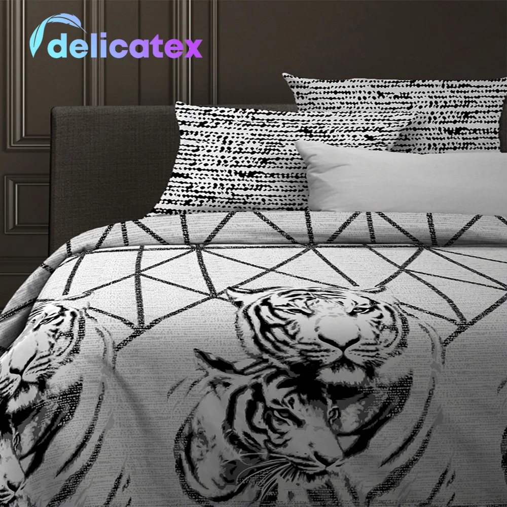 Bedding Set Delicatex 15836-1+15845-1Russiancats Home Textile Bed sheets linen Cushion Covers Duvet Cover Рillowcase