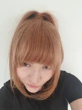 Peluca de cabello humano Remy brasileño con flequillo atado a mano, postizo con REAL BEAUTY en el templo