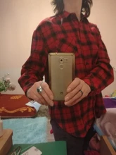 Plaid Shirt Blouse Women Tops Blusas Long-Sleeve Loose Flannel Plus-Size Cotton New-Brand