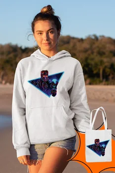 

Angemiel Wear Starlord White Women 'S Hooded Sweatshirt Bags Kombin