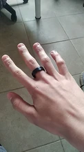 FDLK-anillo de acero inoxidable con borde de escalera cepillado para hombre, anillo de 8MM con ranura azul, regalos del anillo de boda para hombre