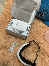 Masaje calentador de ojos eléctrico inalámbrico, terapia de presión de aire, SPA ocular, Bluetooth, música, dispositivo para aliviar el estrés ocular, recarga USB plegable