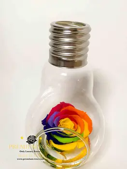 

L 1800 light bulb glass with pink stabilized Multicolor 8cm scented, glass bulb high 17cm with a real R