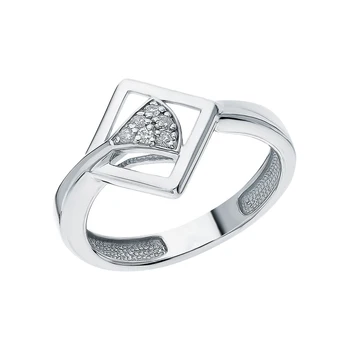 

Silver ring with cubic zirconia sunlight sample 925