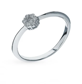 

Gold ring with diamonds sunlight sample 585