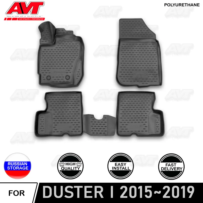 Коврики для Renault Duster I 2015 ~ 2019 полиуретановые Нескользящие резиновые коврики