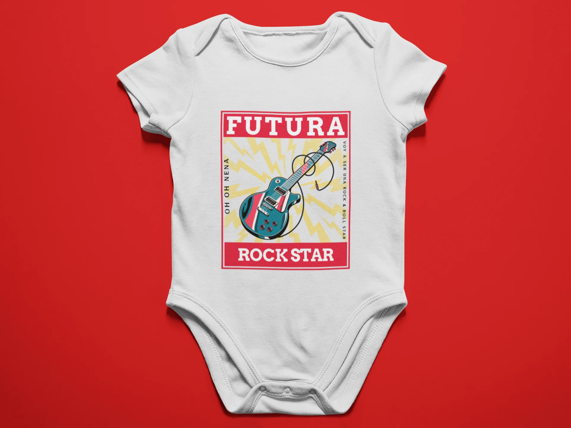 Future Rock Star-Baby Body-Abbigliamento Per Bambini-Stampato In Spagna-Spedizione Veloce