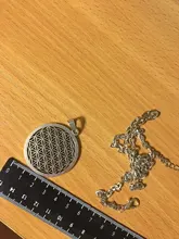 1PC De la flor De la vida budista collar largo cadena semilla De la vida Geometría Sagrada Fleur De Vie De Yoga collar Namasté