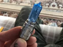 Luz delantera halógena de xenón para motocicleta, luz blanca, 12V, 35W, BA20D, 1 Uds.