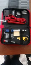 Soldering-Iron-Set-Kit Flux-Tips-Stand Electric Digital 220V 80W 110V with Tin-Wire-Tool-Bag
