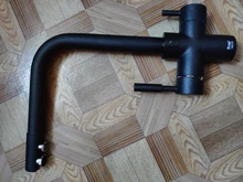 Tap Faucet-Mixer Sink Water-Purification Frap Dual-Handle Black Kitchen Rotation Letter-Design