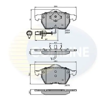 Колодки тормозные дисковые COMLINE CBP11542