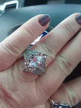 Clásico de lujo blanco Oval anillo de oro CZ propuesta de matrimonio de las mujeres bien regalo de la joyería de moda de fiesta de novia anillo de compromiso