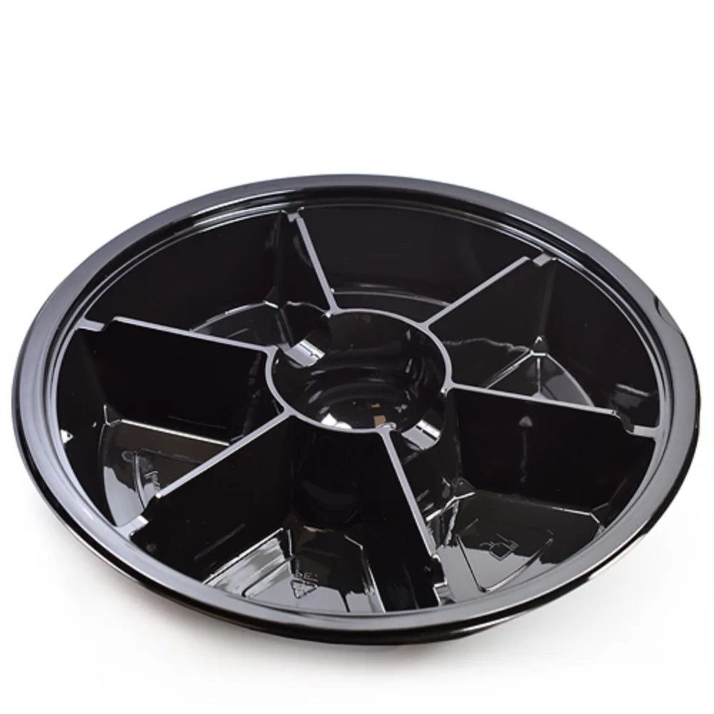 

50Pcs Black Party Container With Clear Lid Divided Dinner Tray Lunch Container Food Plate With Divider For Food Microwavable