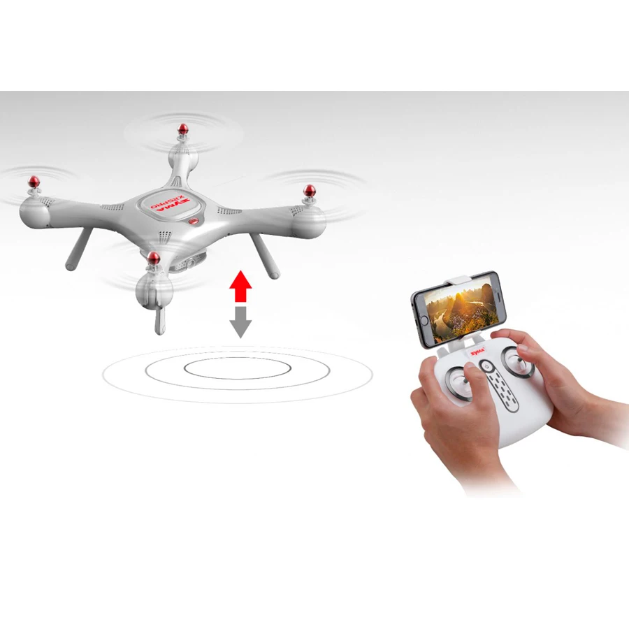 Квадрокоптер Syma X25 PRO Встроенный GPS, HD камера оснащен всеми необходимыми функциями и возможностью выполнения флипов
