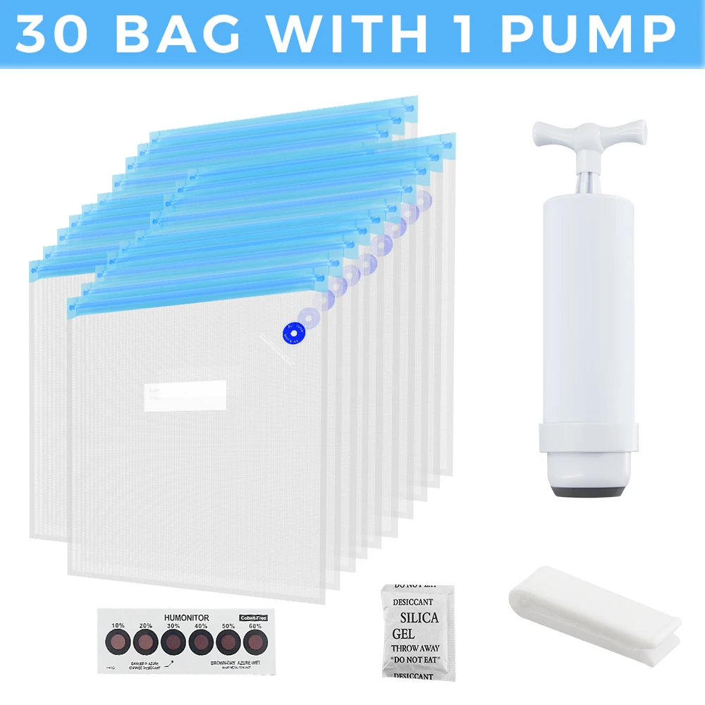 30 Bag Filament Storage Vacuum Bag 3D Printer PLA/ABS/TPU Filament Dryer Safekeeping Humidity Resistant  For 3D Printer Parts 3d printed electric motor 3D Printer Parts & Accessories