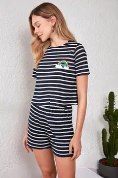 

​2 PIECE SHORT ARM STRIPE PATTERN SHORTS SET