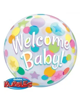 

Balloon Welcome Baby Colourful Dots-Bubble Bubble 55 cm-Q25860