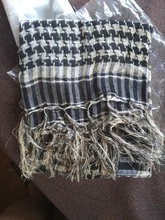 Bufandas militares táctico árabe de 100x100cm para senderismo al aire libre, bufanda con diseño desértico del ejército, pañuelo con borla para hombres y mujeres