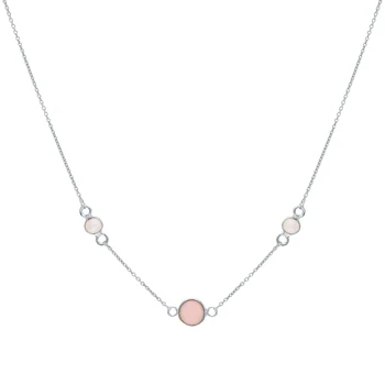 

Silver necklace with quartz and pearls cultured sunlight sample 925