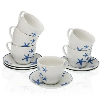

Piece Coffee Cup Set Blue Sea Porcelain (6 Pieces)