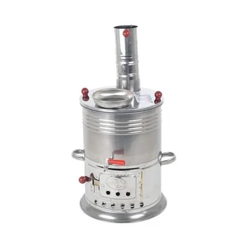 

STAINLESS STEEL SAMOVAR WOOD BURNING COAL STOVE CAMP WATER HEATER TEA KETTLE & BBQ MULTI COOKING WOOD STOVE STAND