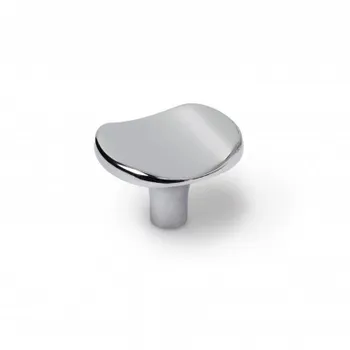 

Box with 10 knobs contemporary decorative, made in Zamak with polished chrome finish and 39 mm woodwor