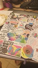 Pegatina De ciencia divertida para estudiante, elemento físico adhesivo de educación para estudiantes, bricolaje, portátil, equipaje, álbum de recortes, papelería, bicicleta, F5, 50 Uds.
