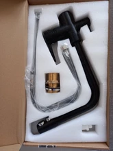 Grifo de latón con rotación de 360 grados para agua filtrada, grifería de cocina con ángulo doble y ángulo derecho, accesorio para fregadero de cocina